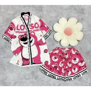 Đồ Ngủ Đùi PIJAMA Lụa Xước Cổ V (40-62kg)
