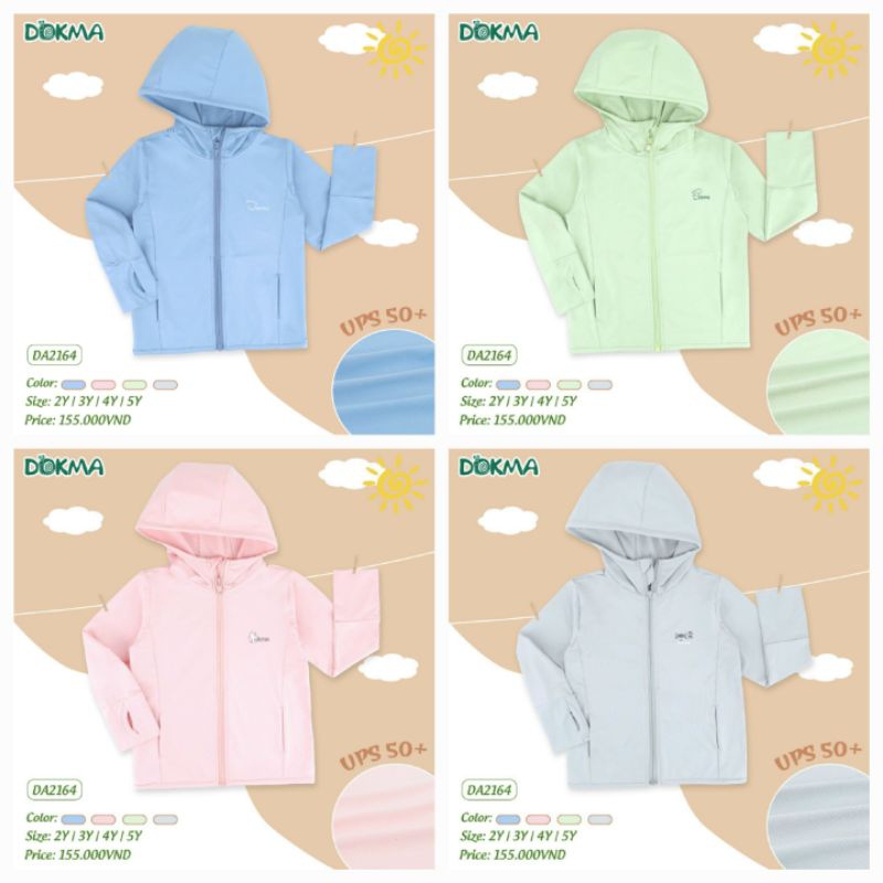 ÁO CHỐNG NẮNG CHO BÉ TỪ 2-5 TUỔI DOKMA