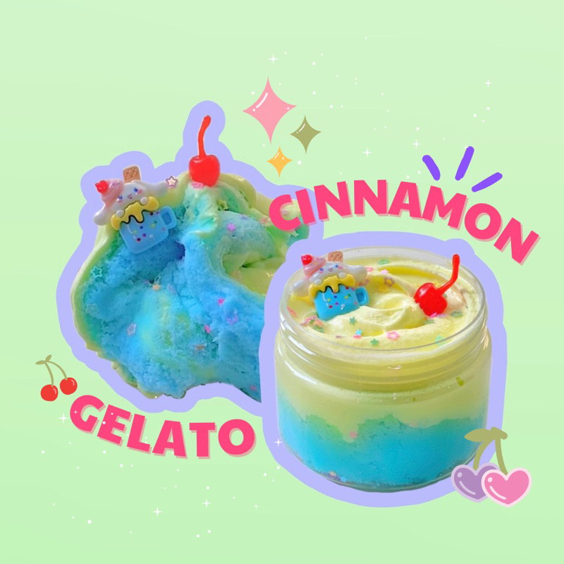 CINNAMON GELATO (Cloud&Butter)// Slime mây Cinnamon roll// đồ chơi chất nhờn ma quái an toàn có mùi 