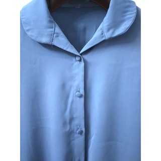 Áo lụa cúc bọc