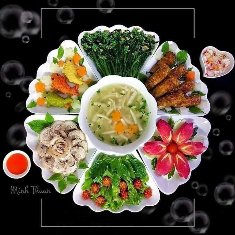 BỘ BÁT ĐĨA THỜ HOA MẶT TRỜI MINH CHÂU  7 MÓN