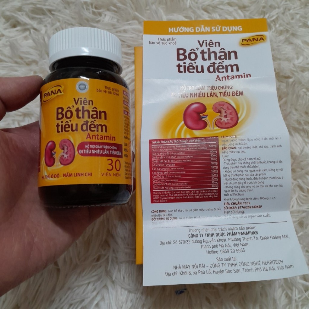 [CHÍNH HÃNG] Viên bổ thận tiểu đêm Antamin - Nguyên liệu nhập khẩu từ Italia
