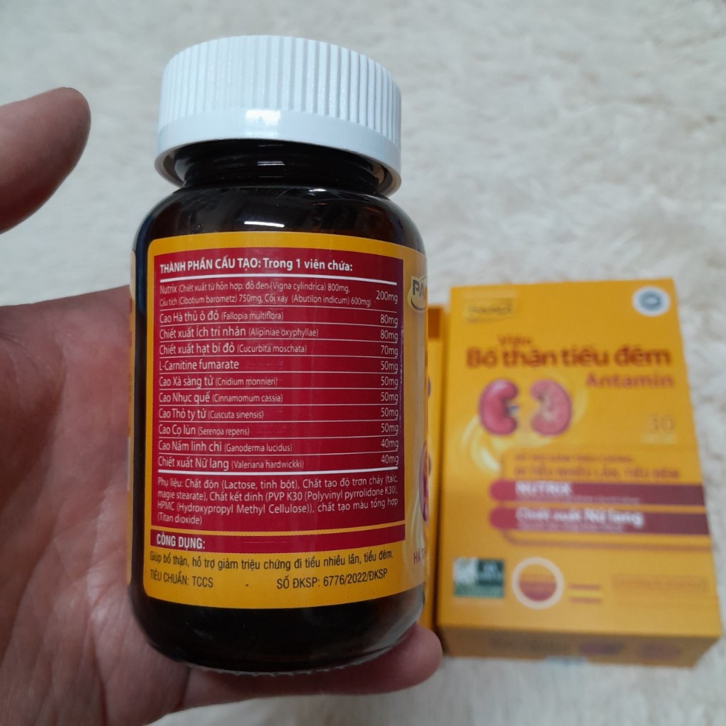 [CHÍNH HÃNG] Viên bổ thận tiểu đêm Antamin - Nguyên liệu nhập khẩu từ Italia