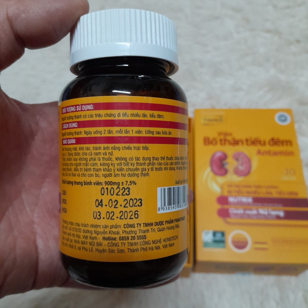 [CHÍNH HÃNG] Viên bổ thận tiểu đêm Antamin - Nguyên liệu nhập khẩu từ Italia
