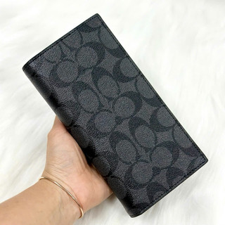 Ví dài nam Coach dư xịn, check code full box, dáng gập