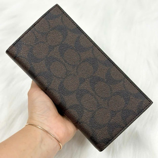 Ví dài nam Coach dư xịn, check code full box, dáng gập