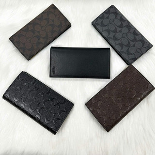 Ví dài nam Coach dư xịn, check code full box, dáng gập