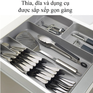 Khay chia thìa dĩa đũa lớn - khay chia ngăn kéo tủ chứa đồ tiện lợi