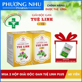 Combo 2 hộp giải độc gan tuệ linh plus - hỗ trợ viêm gan vi rus, xơ gan