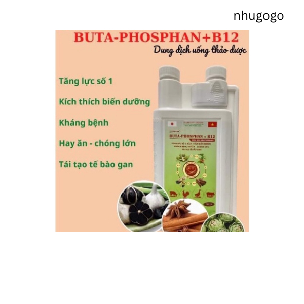 Buta phosphan B12 1L Butaphosphan sâm cho gà đá  tăng lực cho vật nuôi