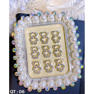 chamr nail bạc cao cấp. trang trí móng.
