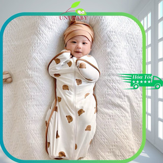 Nhộng chũn Boona cho bé sơ sinh chất vải mềm mại giúp bé ngủ ngon sâu giấc shop Unibaby