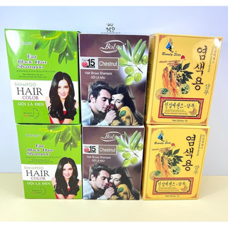 gội đen tóc -nâu tóc(hộp 10 gói)