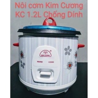 Nồi cơm điện 1.2 lít kim cương kc 1.2l, chống dính, nồi cơm điện mini 0.6 lít kim cương kc 0.6l