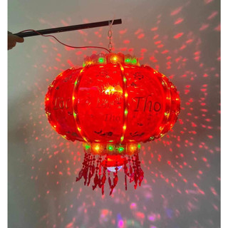 Lồng đèn 3d trang trí tết chữ việt / quả cầu đèn điện xoay 360 kết hợp đèn led hàng loại 1 xịn