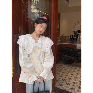 Áo cổ bèo thêu hoa - Mii