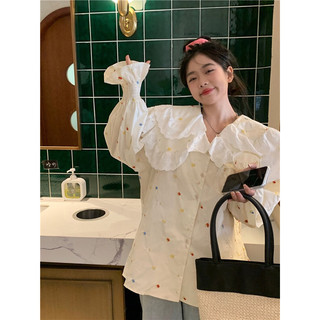 Áo cổ bèo thêu hoa - Mii