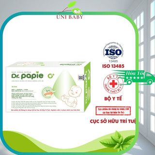 Gạc rơ lưỡi Dr.papie vệ sinh răng miệng cho bé hộp 30 miếng date 2026 shop Uni Baby