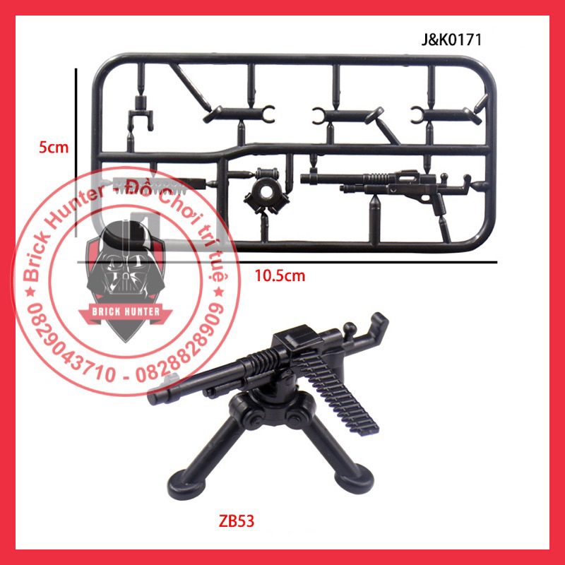 J&K0171 Army swat Machinegun bộ phụ kiện lắp ráp vũ khí cho lính đặc nhiệm ZB 53