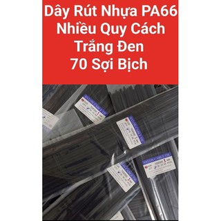 70 sợi bịch dây rút dây thít nhựa bảng lớn trắng đen 20cm 30cm 40cm 50cm 60cm