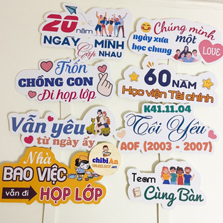 Hashtag cầm tay họp lớp- Kỷ yếu- Tốt nghiệp- Thiết kế theo yêu cầu- In nhanh nét- Bảng biển tên- Sinh nhật- Khai trương