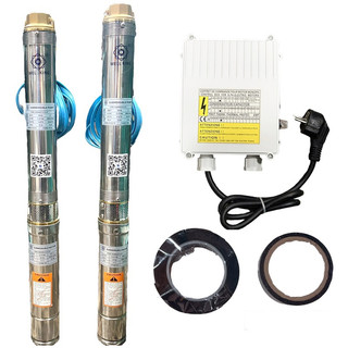 Máy bơm hỏa tiễn 3" 370w thân inox 304 có hộp tụ đi kèm well king - bảo hành 1 năm