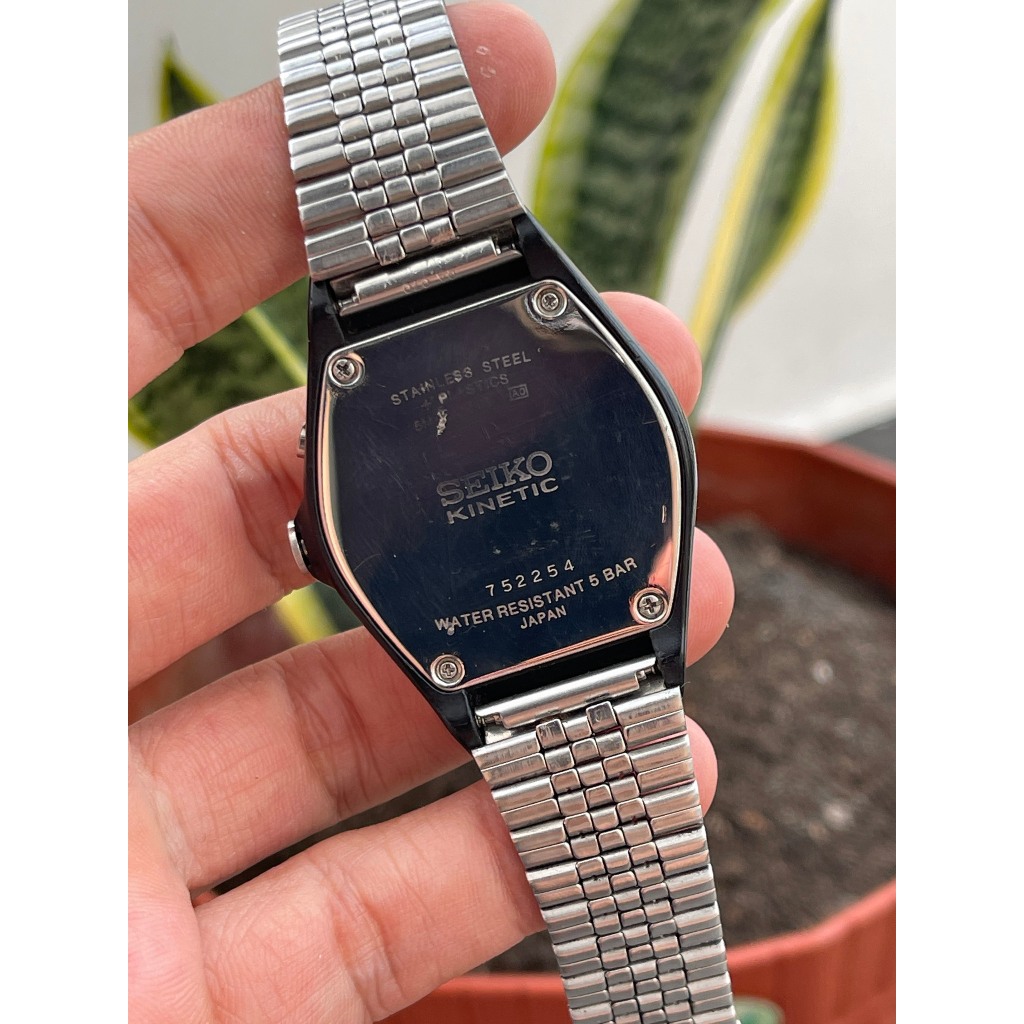 Đồng hồ nam Seiko Kinetic mặt full dạ quang chạy pin hàng Si