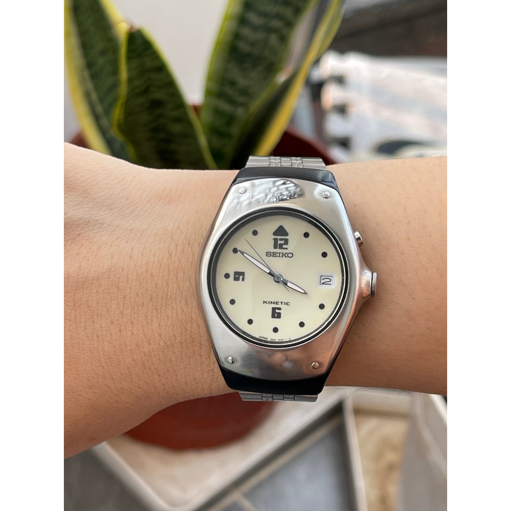 Đồng hồ nam Seiko Kinetic mặt full dạ quang chạy pin hàng Si
