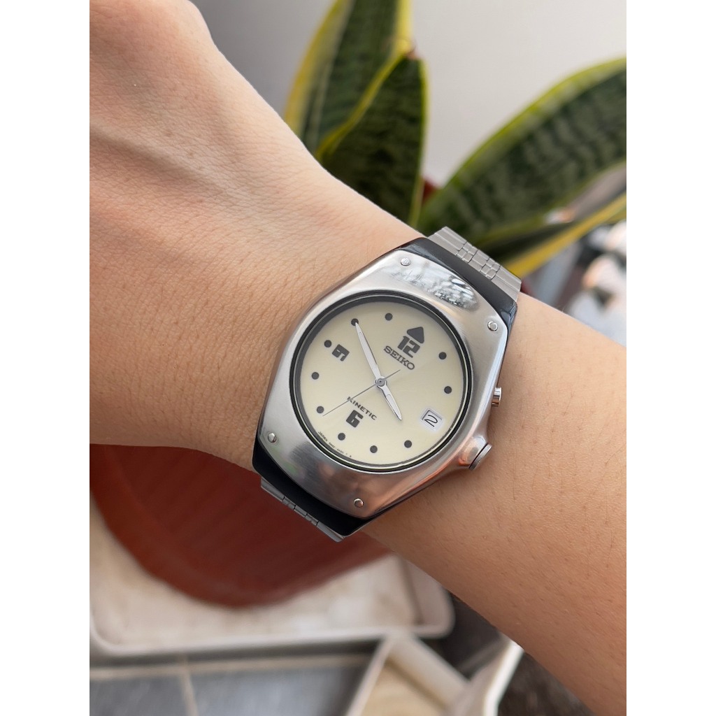 Đồng hồ nam Seiko Kinetic mặt full dạ quang chạy pin hàng Si