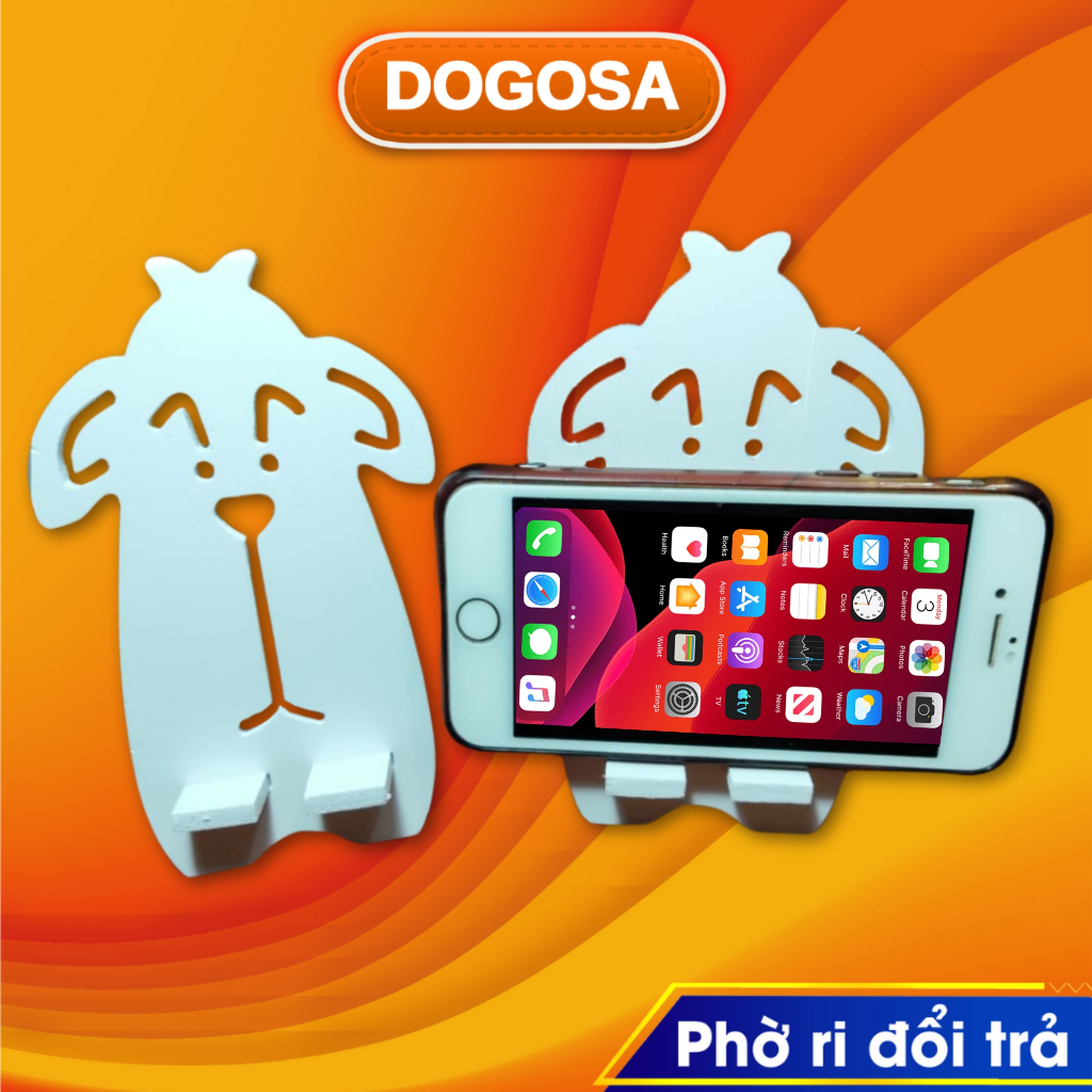 Giá đỡ điện thoại để bàn hình cún đáng yêu chất liệu xốp fomex thân thiện với môi trường