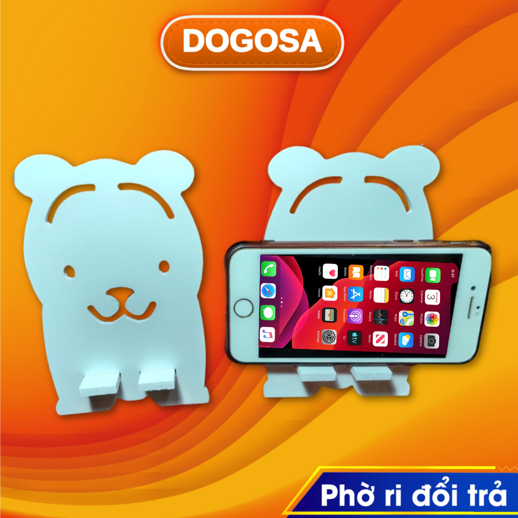 Giá để điện thoại hình gấu đáng yêu chất liệu fomex thân thiện môi trường