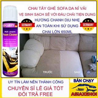 [Sạch Sâu] Vệ Sinh Nội Thất ô tô trần nỉ - Làm Sạch Ghế Da - Vệ sinh tẩy mốc ghế da, Sofa da nỉ, vải - Foam Cleaner DSQ