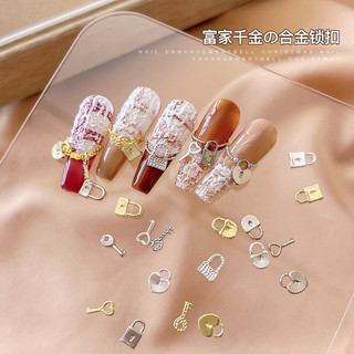 Sét cham khoá mini ( sét mix 18 cham) phụ kiện làm nail