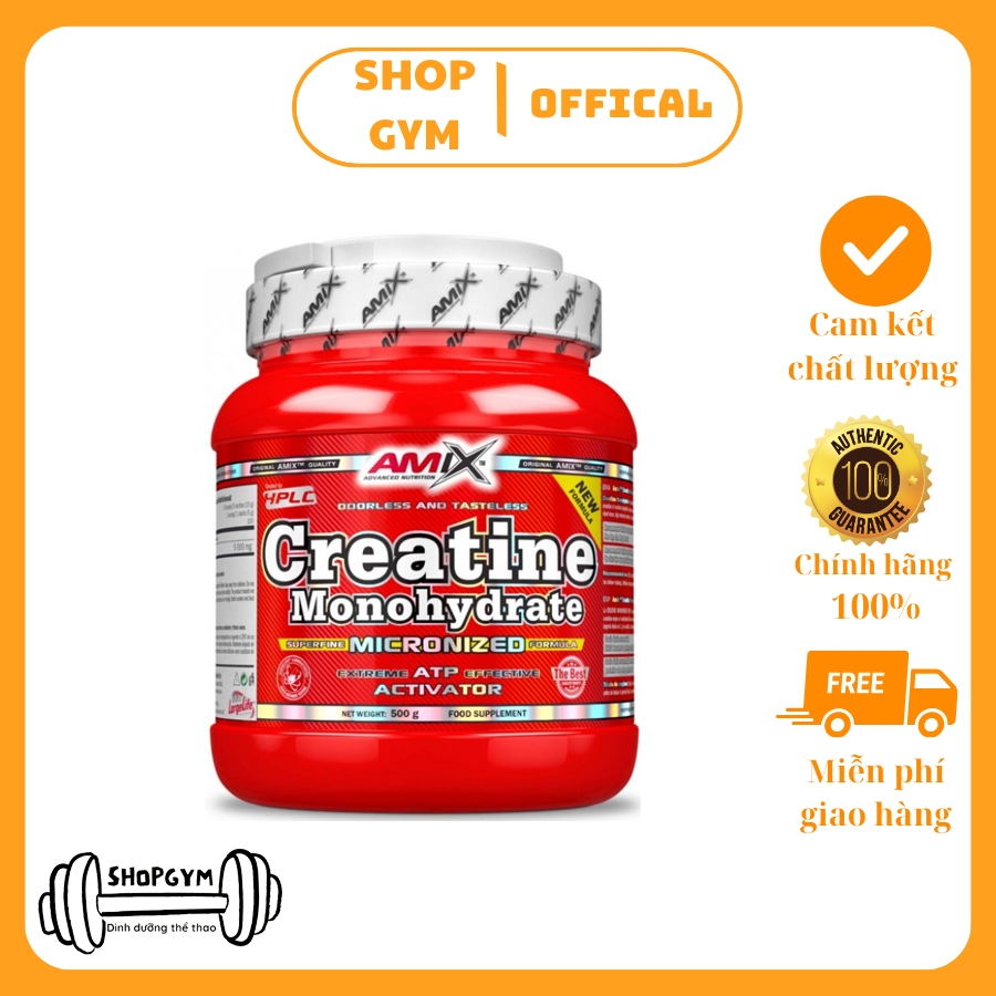 Amix Creatine Monohydrate Micronized Powder, 500g (166 Servings) - Shop Gym