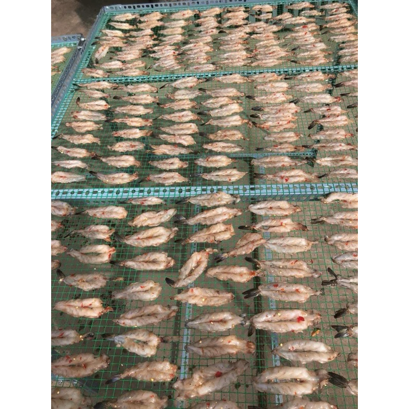500gram Tôm xẻ phơi khô nhà làm ướp gia vị ngon SIZE TO KHÔNG MẶN không phẩm màu hàng ngọt tự nhiên làm 100% tôm sống