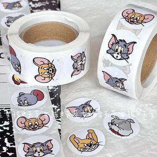 Cuộn 500 hình dán/ miếng dán tom and jerry chống va đập cho điện thoại / laptop / notebook