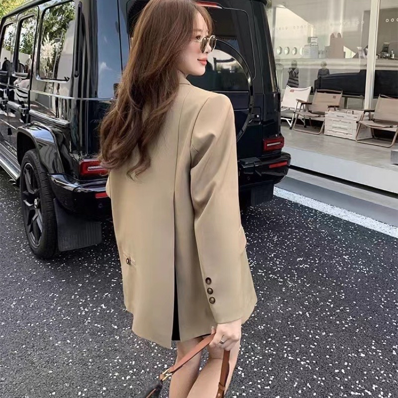 Áo Vest blazer nữ phong cách hàn quốc mẫu sẻ sau Hàng qc 2 Màu