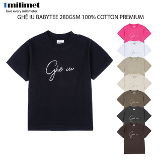 Áo Thun Nữ Babytee 1MILIMET – Đính Đá “Ghệ Iu”, 100% Cotton 280GSM, Đã Xử Lý Co Rút