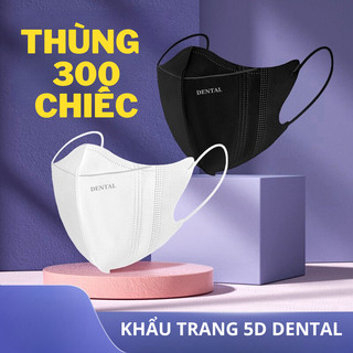 Thùng 300 chiếc khẩu trang 5D DENTAL MASK Chính Hãng 3 lớp Kháng Khuẩn Chống Tia Uv và  Bụi bẩn