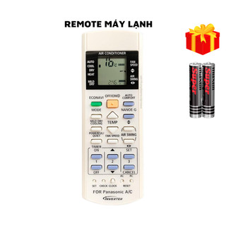 Điều khiển điều hòa Panasonic Mã 09 Inverter 2 chiều, remote máy lạnh panasonic tặng kèm pin - GDCT