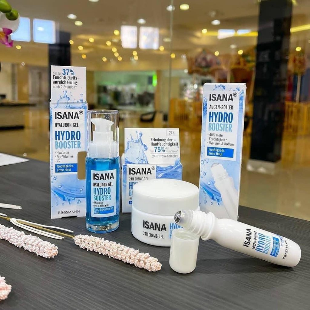 Kem dưỡng da, kem mắt, serum chống lão hóa ISANA Hydro Booster Hyaluronic của Đức 30ML