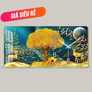 Đồng Hồ Tráng Gương “CÂY KIM TIỀN” In UV 5D Cao Cấp