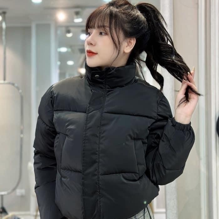 Áo Khoác Phao Croptop, Áo Phao Béo Hàn Quốc Dáng Ngắn mùa đông