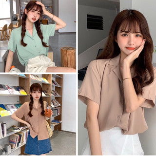 Áo sơ mi nữ ngắn tay công sở đi làm đi học Emilyshop