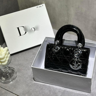 Túi xách nữ, túi Đi ô size 18 da bóng tag bạc full box - Lucky9store