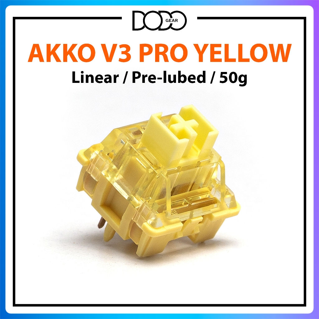 Switch Akko Cream V3 Pro Yellow Blue Piano Silent Fairy Linear Penguin Tactile Switch Akko Cream Yellow Blue DoDo Gear | BigBuy360 - bigbuy360.vn