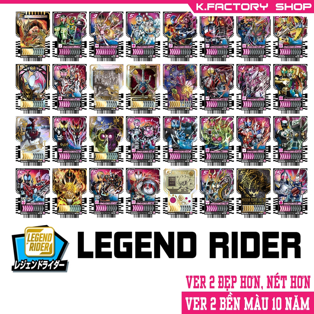 Tổng hợp các thẻ Legend Rider của KAMEN RIDER GOTCHARD