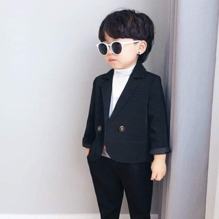 Sét bộ vest cho bé trai phong cách hàn vải gai đẹp