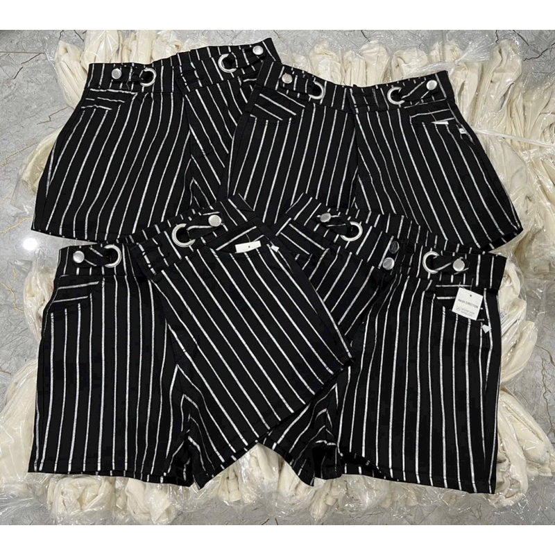 Quần short kaki lưng cao co dãn phối khoen eo ❤️❤️❤️
