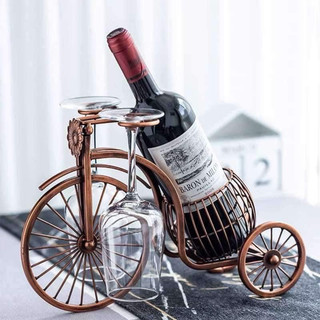 Kệ Xe đạp để chai rượu và 2 ly vang